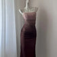 NiceVestidos-Fashion Pink/Light Brown Ombre Tulle Long Prom Dress Nv5612