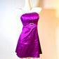 Purple Exquisite Short Satin Homecoming Dress Birthday Party Dress nv5307