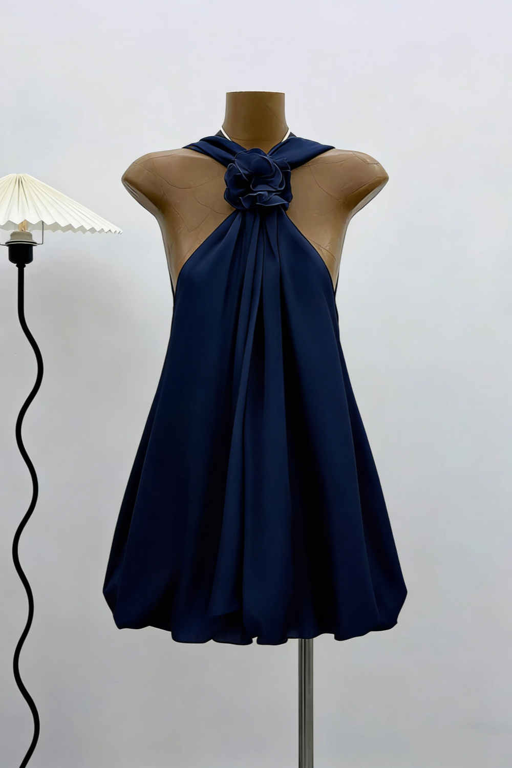 Champagne Delicate Floral Sweet Short Chiffon Homecoming Dress Birthday Party Dress nv4104