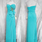 Blue Beaded Long Tulle Ball Gown Evening Gown Party Dress nv4372