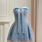 NiceVestidos-_NV Blue Sweet Short Birthday Dress Formal Dress NV5940