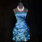 Blaues kurzes Homecoming-Kleid mit Perlen, Ballkleid, Abendkleid nv4287
