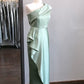 Green Fashion Simple Elegant Long Satin Prom Dress Evening Dress bridesmaid dress Wedding Mother's Party Dress Prom Dress nv3886