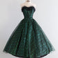 NiceVestidos-Green Floral Tulle Short Homecoming Dress nv5530