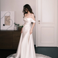Off The Shoulder Satin Mermaid Wedding Dress  NV7317