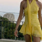 Yellow fashion chiffon short homecoming dress party dress gown birthday dress nv4677