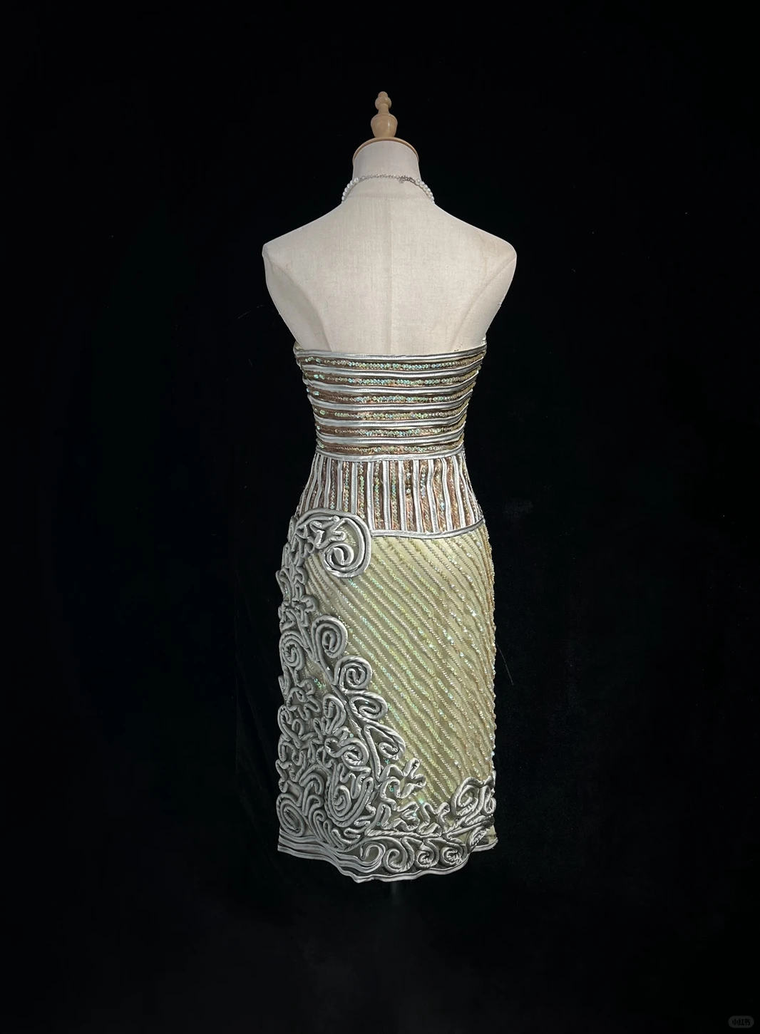 Strapless Mint Green 1920s Gatsby Homecoming Dress Heavy Hand Beading Sequin Embroidery Sheath Mini Formal Gown  NV6892