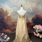 Champagne Brown Vintage Elegant Retro Fashion Romantic Exquisite Lace Floor Length Tulle Ball Gown Evening Gown Prom Gown nv4078