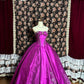 Purple Sequin Beading Elegant Exquisite Long Floor Length Ball Gown Evening Dress nv4177