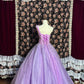 Robe de soirée longue en tulle violet scintillant, élégante et exquise, à fleurs et perles, longueur au sol, robe de bal, robe de soirée, nv4013