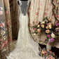 Weißes Vintage Elegantes Exquisites Perlenbesetztes Spitzen-Langtüll-Meerjungfrauenkleid Schlankes Bodenlanges Ballkleid Abendkleid Partykleid Hochzeitskleid nv4122