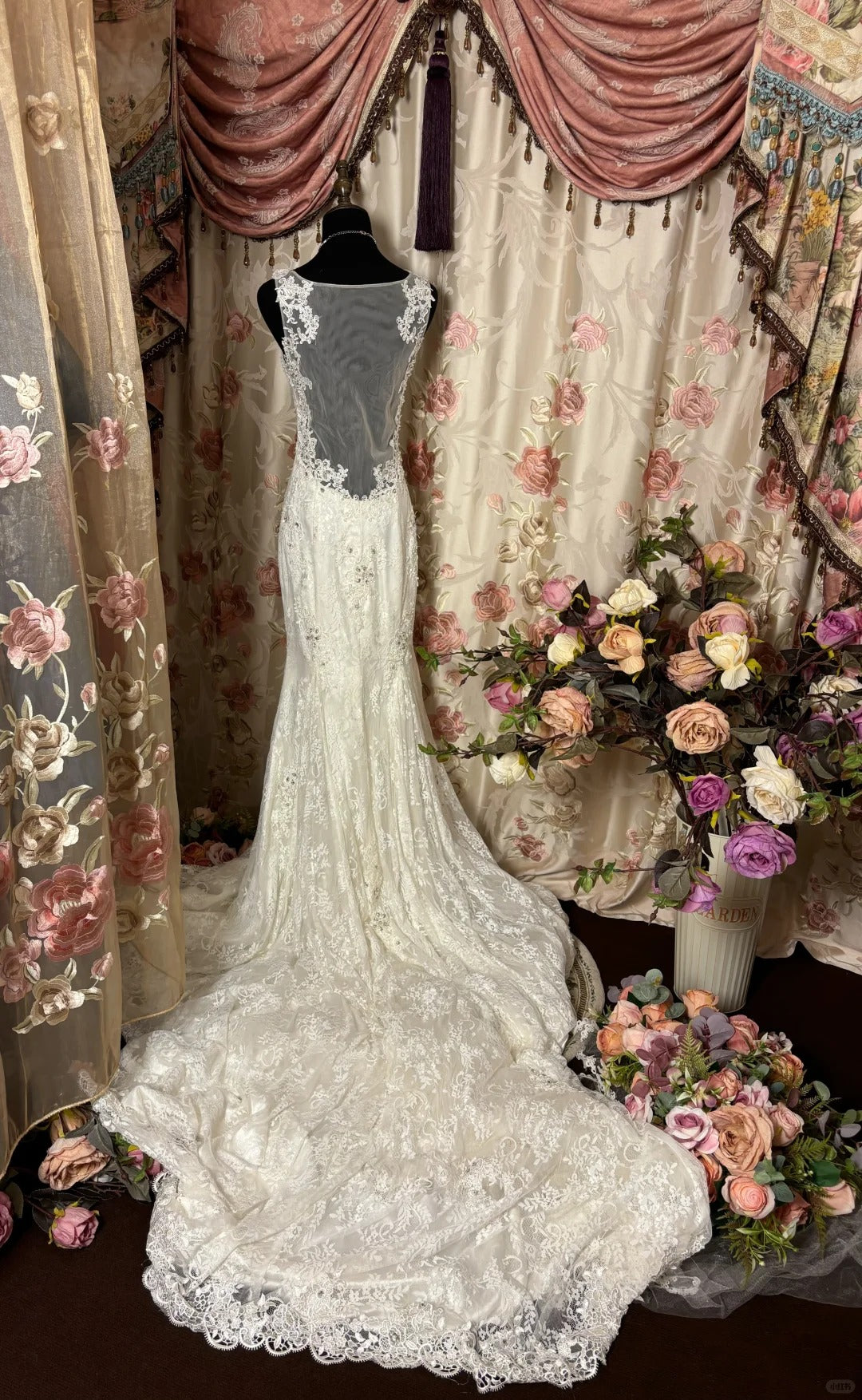 Weißes Vintage Elegantes Exquisites Perlenbesetztes Spitzen-Langtüll-Meerjungfrauenkleid Schlankes Bodenlanges Ballkleid Abendkleid Partykleid Hochzeitskleid nv4122