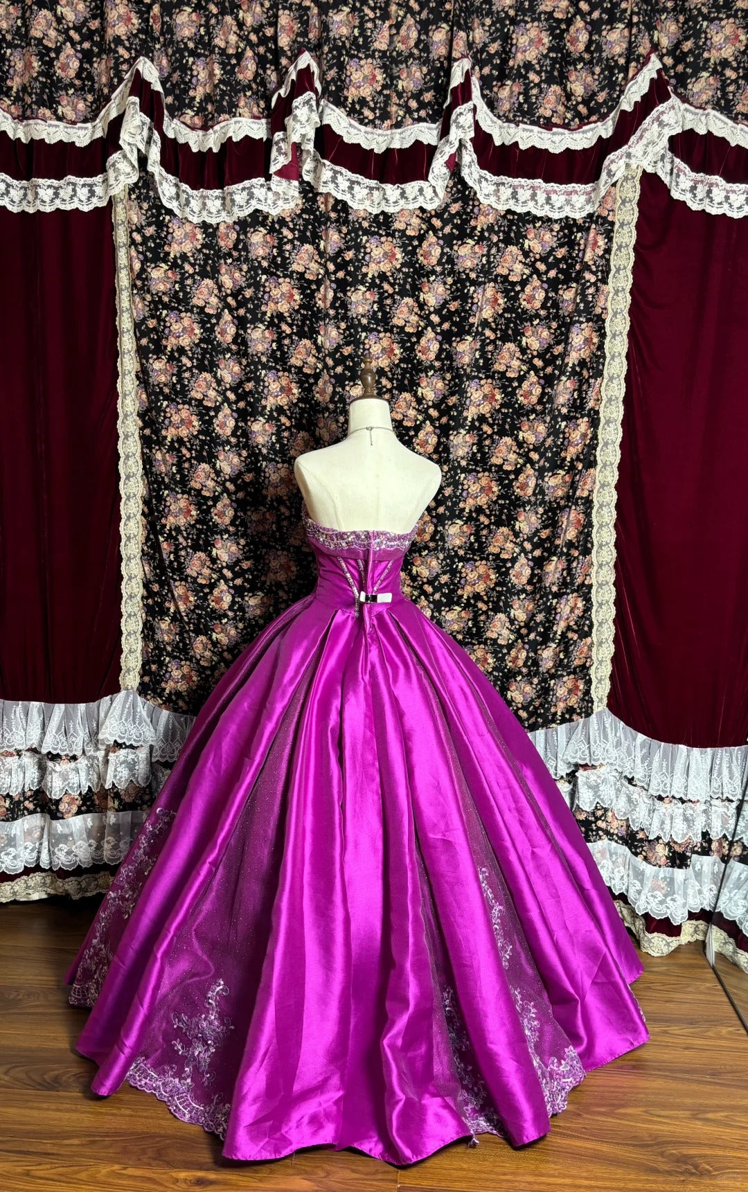 Purple Sequin Beading Elegant Exquisite Long Floor Length Ball Gown Evening Dress nv4177