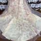 Robe de soirée longue en satin et tulle à fleurs roses, élégante, robe de bal, robe de quinceanera, nv4642