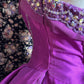 Purple Sequin Beading Elegant Exquisite Long Floor Length Ball Gown Evening Dress nv4177