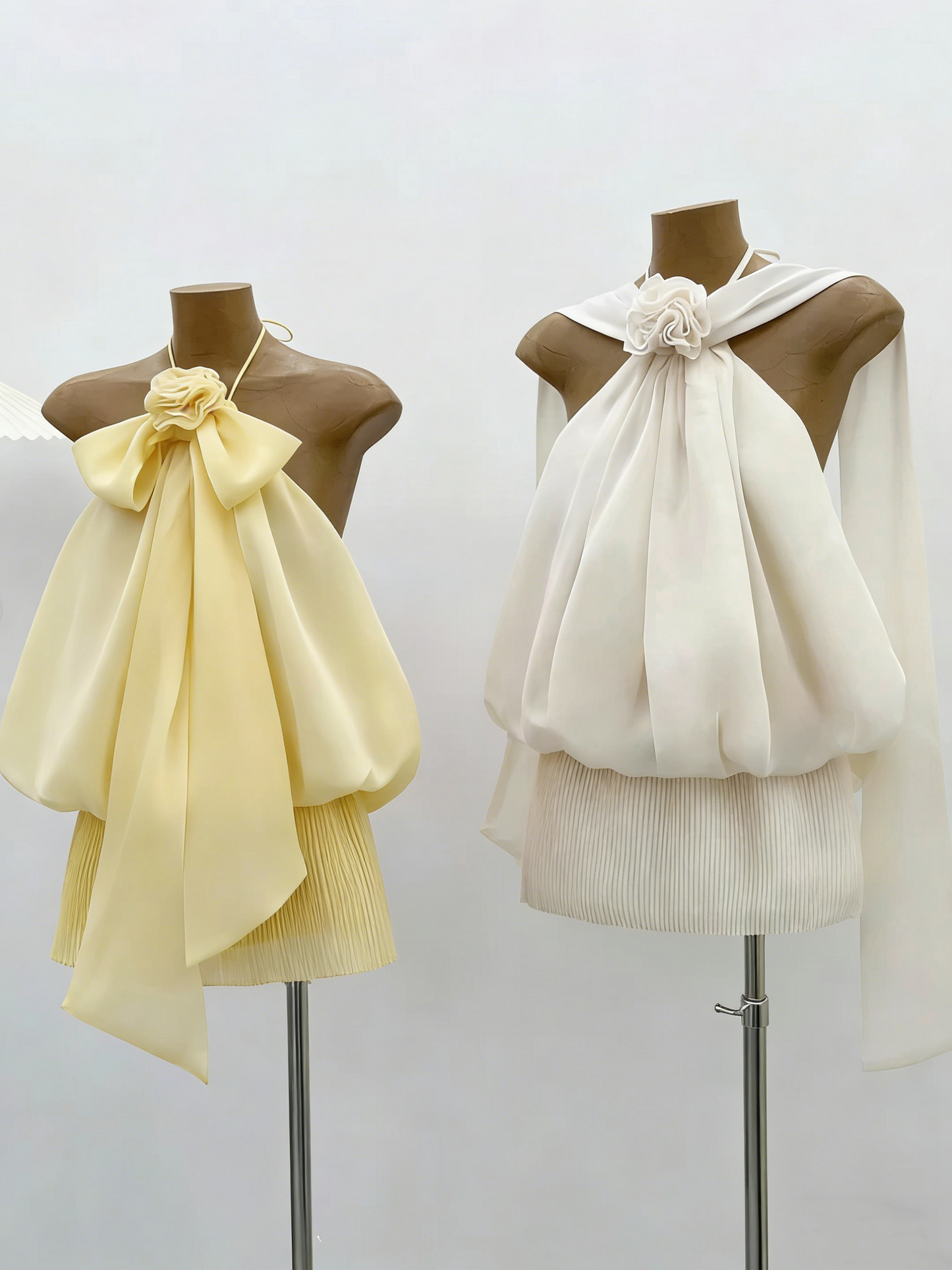 Champagne Delicate Floral Sweet Short Chiffon Homecoming Dress Birthday Party Dress nv4104