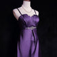 Purple Homecoming Dress Beaded Short Satin Prom Dress Party Dress nv4390