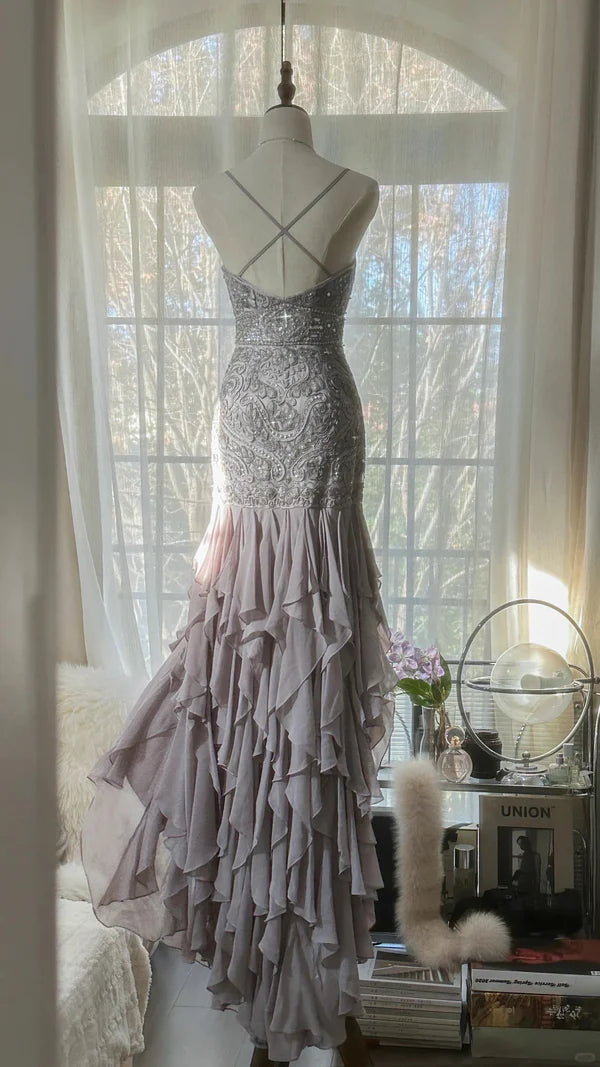 Vintage Evening Dresses, Sleeveless Long Party Gowns nv4332