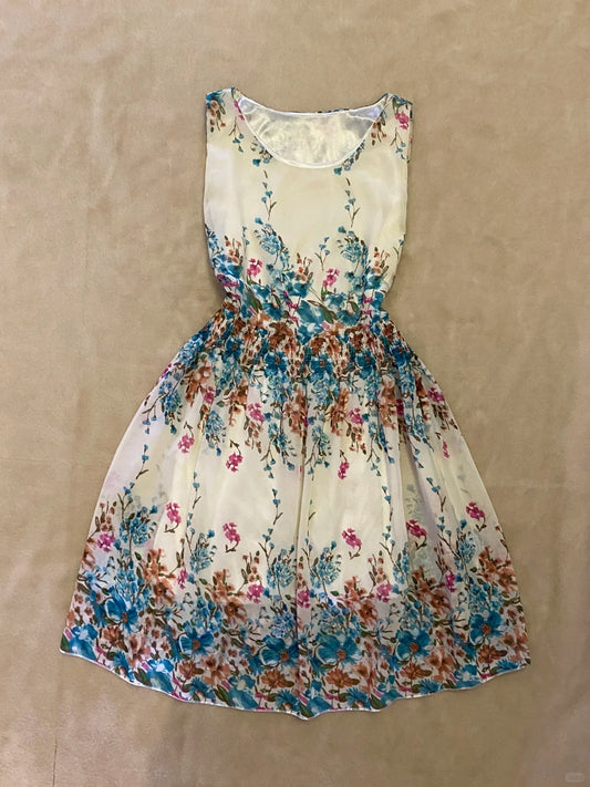 Floral French court style short chiffon homecoming dress birthday dress nv5161