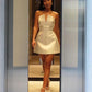 White off-the-shoulder bodycon short party dress birthday dress homecoming dress nv2128