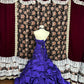Purple shiny elegant long satin ball gown evening dress quinceanera dress nv4643