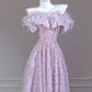 Pink Purple gorgeous exquisite beaded long prom dress evening dress party dress nv4727