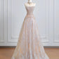 Champagne shiny gorgeous palace princess long tulle floor-length ball gown evening dress graduation dress nv5105