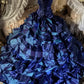A gorgeous, shimmering blue long tulle ball gown NV6660