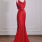 Red Elegant Fashion Backless Long Satin Prom Dress Evening Dress nv4974
