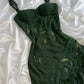 Dark green chiffon ruffle short/long homecoming dress prom dress formal dress evening dress nv4491