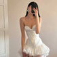 White Strapless Evening Prom Dresses High Low Homecoming Gowns nv5063