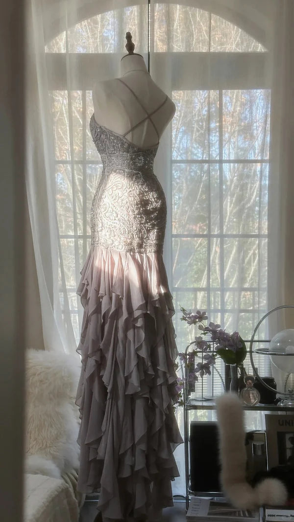 Vintage Evening Dresses, Sleeveless Long Party Gowns nv4332