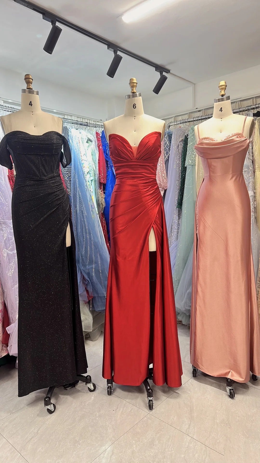 New fashionable long satin slim-fit evening dress, bridesmaid dress, graduation dress NV6639