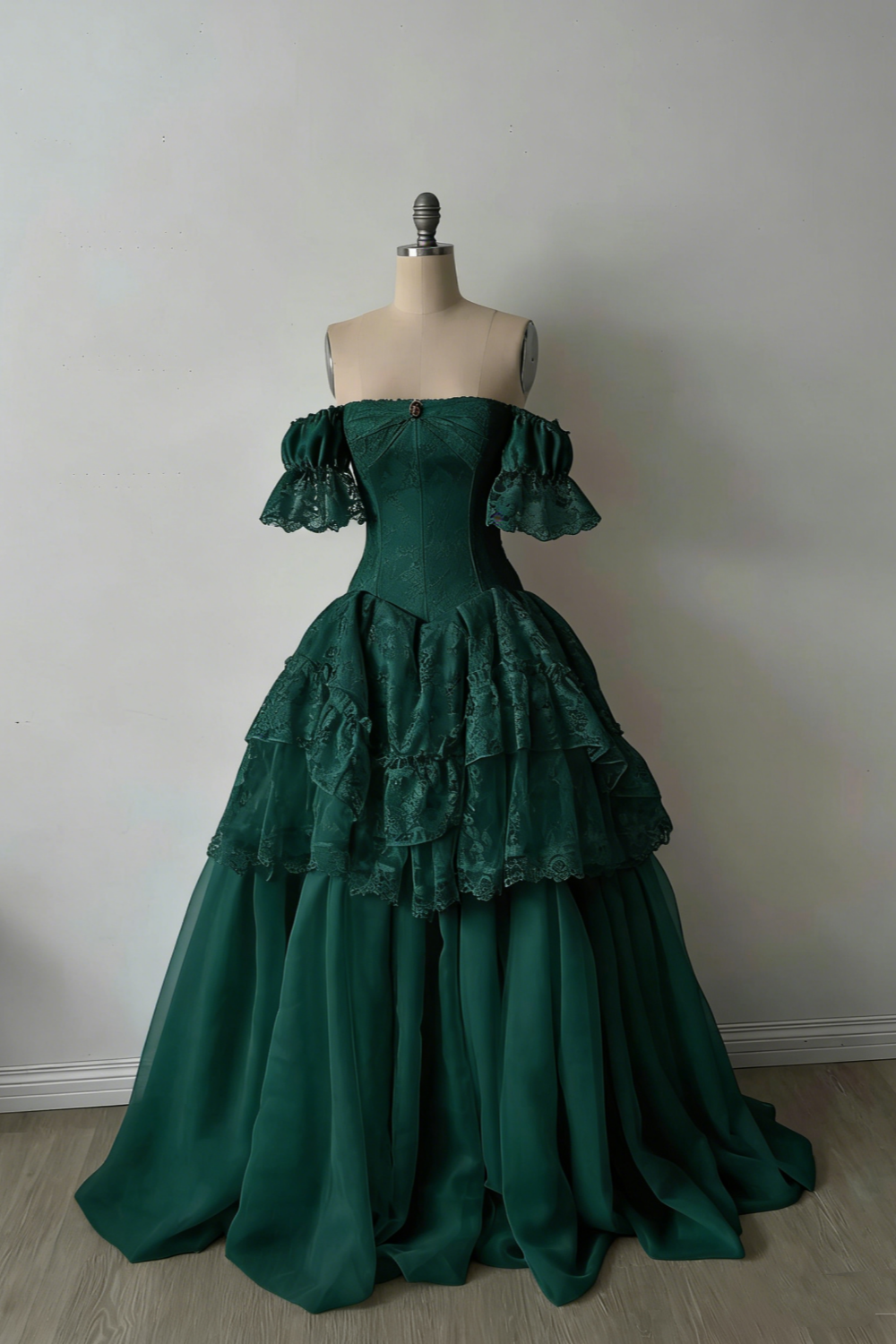 Weißes, kurzes, zartes Spitzenkleid, langes Brautkleid NV6689