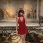 Red Simple Fashion A-line Short Birthday Costume Prom Dress Homecoming Dress nv2191