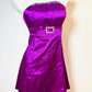 Purple Exquisite Short Satin Homecoming Dress Birthday Party Dress nv5307