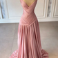 NiceVestidos-_ Evening Gown Blue Satin Floor-Length Evening Gown NV5951