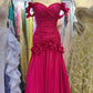 New fashionable long satin slim-fit evening dress, bridesmaid dress, graduation dress NV6635