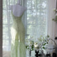 Green Mermaid Formal Dress Vintage Long Chiffon Party Dress Evening Dress Prom Dresses nv4326