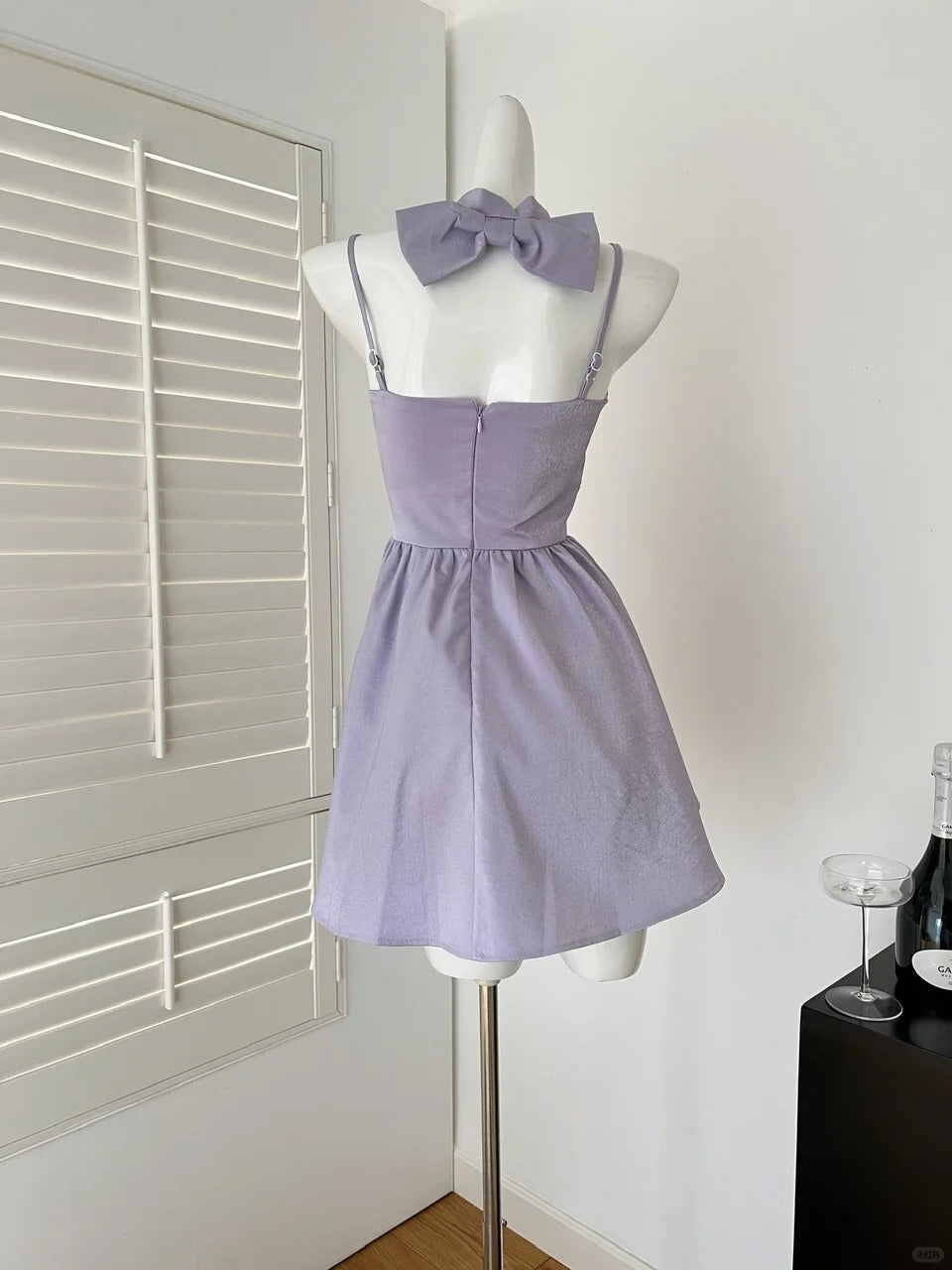 Purple Sweet Short Satin Homecoming Dress Prom Dress Evening Dress Birthday Dress nv4637