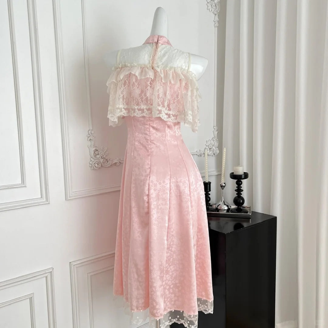 Rosa sanft süß elegant Homecoming Kleid Spitze kurze Spitze Ballkleid Abendkleid Geburtstagskleid nv4636