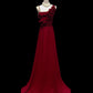 Red Elegant Beautiful Exquisite Floral Long Floor Length Chiffon Tulle Ball Gown Evening Gown Party Dress Prom Gown nv3982
