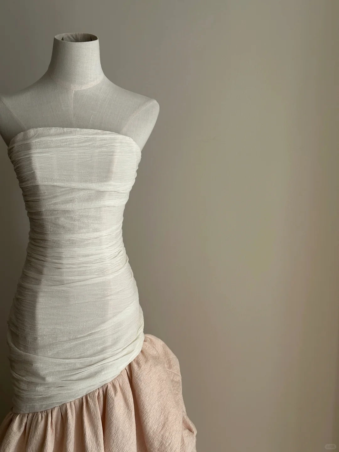 Robe de soirée longue en satin et tulle, élégante et élégante, blanche et rose, longueur au sol, nv4067