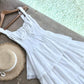 White sweet long chiffon homecoming dress birthday party dress nv4940