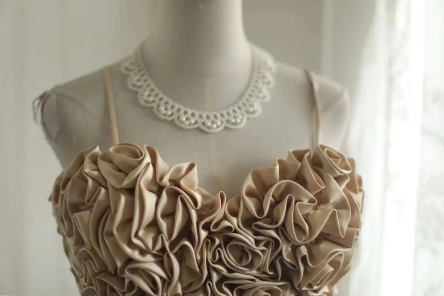 Brown Vintage Satin Long Prom Dress Evening Dress Party Dress Bridesmaid Dress nv4692