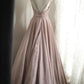 Shining Girl Pink Princess Long Satin Prom Dress Evening Dress Party Dress nv4693