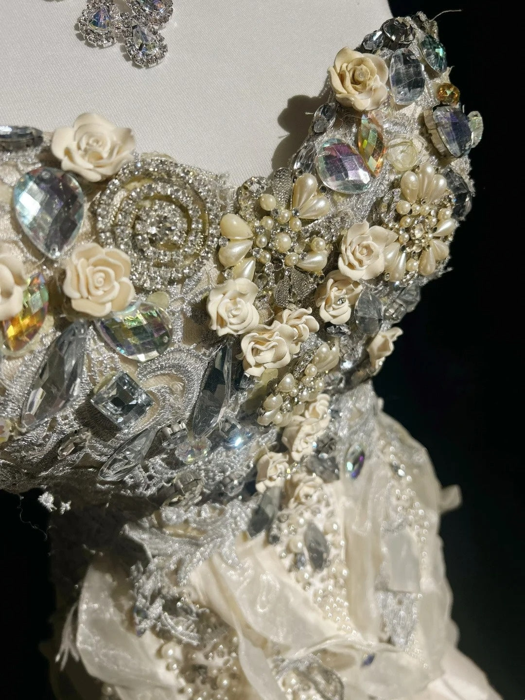 Luxurious and gorgeous long exquisite bead decoration formal evening gown Prom gown NV6576