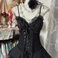 Black Vintage Short Tulle Homecoming Dress Prom Dress Party Dress nv4307