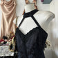 Black Vintage Elegant Long Lace Sexy Prom Dress Evening Dress Homecoming Dress Birthday Party Dress nv4630