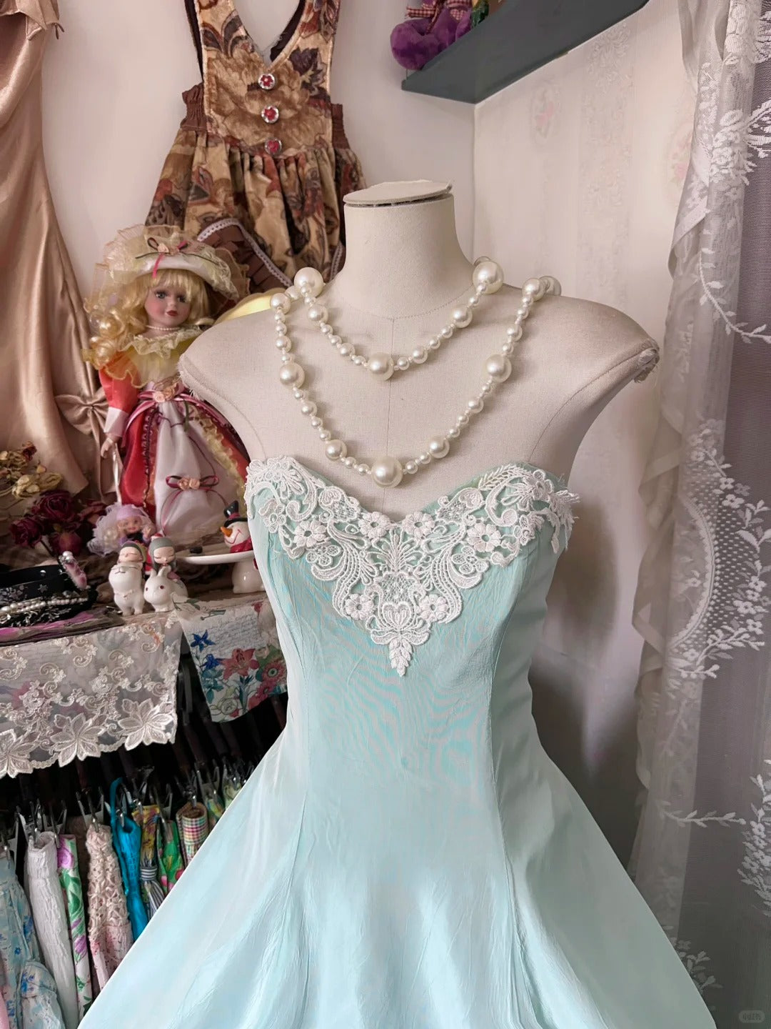 Mint Green Fashion Homecoming Dress Short Lace Birthday Dress Party Dress nv4370